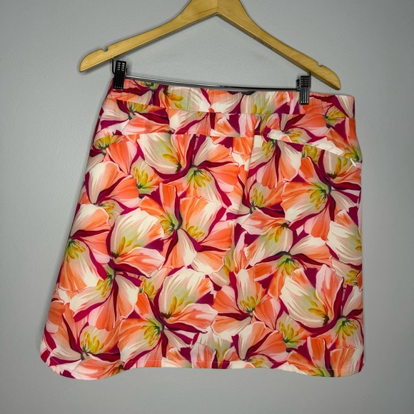 Chicos Zenergy UPF Floral Skort Pull on Pockets Golf Tennis - Picture 8 of 12